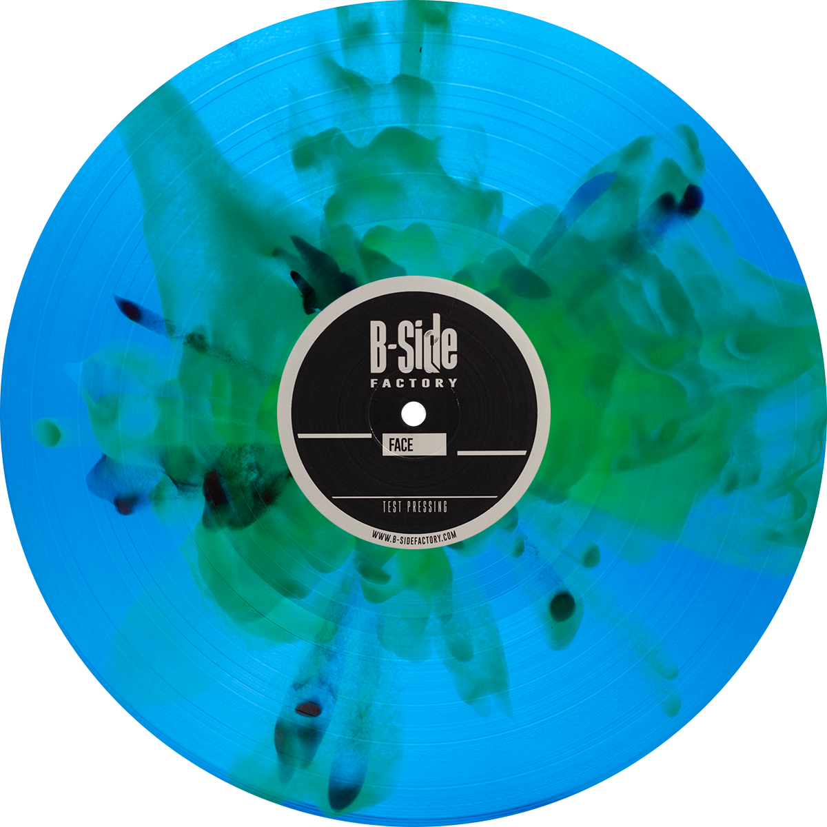 Vinyl Splatter Bleu Vert 1