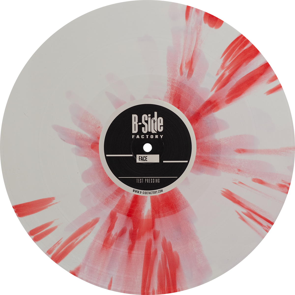 Vinyle Blanc Splatter Rouge 1